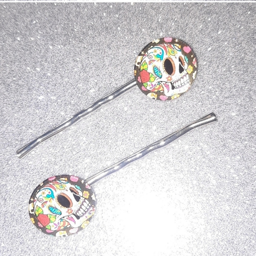 3 Sets Skull Hair Pins